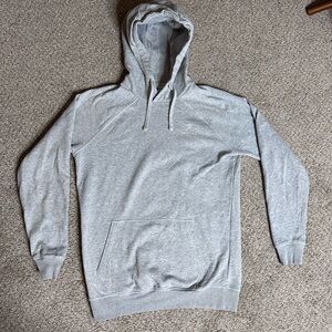Gymshark Crest Hoodie Mens L Gray Heather Slim Fit Pullover Casual Minimalist